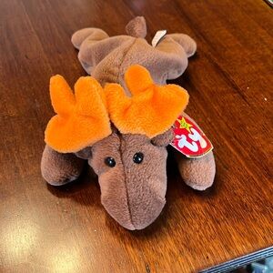 90’s Ty original beanie babies Moose, “Chocolate”